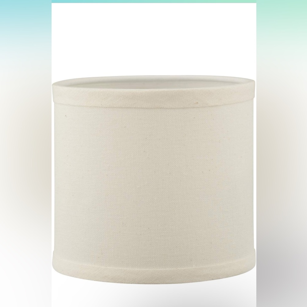 NIB•Progress Lighting Barrel Style Chandelier Shade•Natural Linen•5.5” Diameter